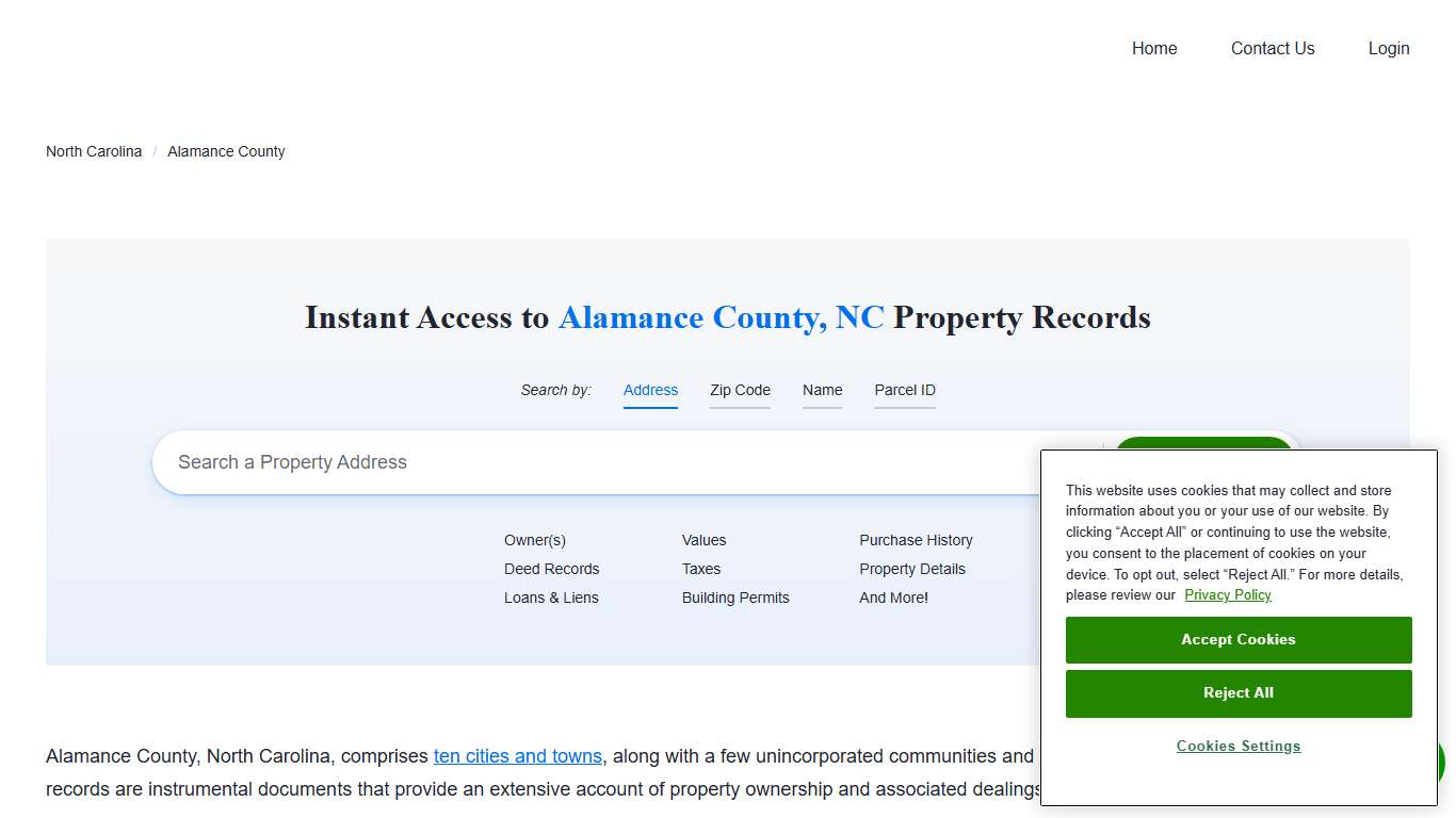 Alamance County Property Records Owners, Deeds, Permits